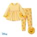 Disney Winnie the Pooh Baby Girls Outfits Set Stripe T-Shirt Dress with Pocket and Legging Pant Set Sizes 6M-5T