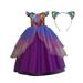 OGLCCG Girls Tutu Princess Flower Dress Bridesmaid Pageant Gown Birthday Party Wedding Dress Sleeveless Party Ball Gown with Hairband 4T-14T