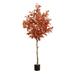Nearly Natural T4549 6 ft. Autumn Oak Artificial Fall Tree Orange