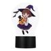 BESTONZON USB Charging Night Light Halloween Theme Pumpkin and Witches Lamp Vibe Lamp