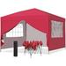 Canopy Tent 10 X10 Shelter Portable Outdoor Canopies With 4 Removable Side Walls