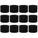 GOGO 12 Pieces Wrist Sweatbands for Children 3 x 2-1/8 Sports Wristband - Black