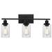 3 Light Wall Sconce Lighting with Clear Glass Shade Bathroom Vanity Lamp Fixture Modern Mounted Light for Porch Mirror Living Room Bedroom Hallway