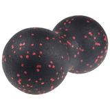 Hemoton EPP Muscle Relaxation Dual Ball Peanut Massage Ball Yoga Fitness Lacrosse Ball for Home Office (Black Red)