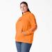 Dickies Women's Plus Water Repellent Sleeve Logo Hoodie - Orange Pepper Size 1X (FWW22)