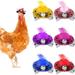 6 Pieces Chicken Hats for Hens Chicken Helmets for Hens Mini Hats Pet Hats with Adjustable Strap Small Animal Hat Dog Hat Cat hat Hamsters Parrot Bird Rabbit Guinea Pig - shape1
