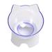 Raised Cat Food Bowls Elevated Cat Bowls Anti Vomiting Tilted Raised Cat Food Bowl Whisker Friendly Raised Cat Dish Plastic Slanted Stand Bowls for Pet Feeder Waterer - type:style1