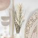 Beige or Light Brown Dried Plant Handmade Tall Floral Grass Bouquet Palm Leaf Natural Foliage