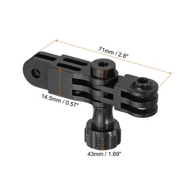 Adjust Arm Straight Joints Mount, 90 Degree Adapter for Action Camera - Black