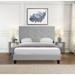 Queen Upholstered Platform Bed Frame with pull point Tufted Headboard, Strong Wood Slat Support, Mattress Foundation