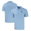 Men's Cutter & Buck Light Blue/White Kansas City Royals Big Tall Forge Eco Double Stripe Stretch Recycled Polo