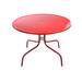 39.25-Inch Outdoor Retro Metal Tulip Dining Table Red