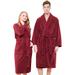 American Soft Linen Mens and Womens Robe Warm Fleece Unisex Bathrobe