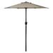 6.5ft Outdoor Patio Market Umbrella with Hand Crank Taupe