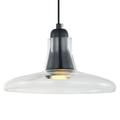 Ceiling lamp Metal and Glass in Clear Finish, with Screen Diameter 24 cms and for Dichroic Bulb GU10 LED or Halogen