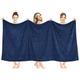 American Soft Linen Oversized Bath Sheet 40x80, Jumbo Large Bath Towels for Bathroom, 100% Ringspun Cotton Bath Sheet for Adults, Bath Sheets Towels, Navy Blue Bath Sheet