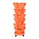 YLSZHY 6 Tier Stackable Flower Pot, Garden Vertical Planter Stacking Planting Pots for Herbs Strawberries Flowers, with 13 Inch Saucer