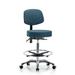 Symple Stuff Eleanor High Bench Height Adjustable Lab Stool Metal in Gray/Blue | 49.25 H x 26 W x 26 D in | Wayfair