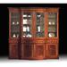 David Michael Breakfront China Cabinet Wood/Glass in Brown/Red | 89 H x 87 W x 23 D in | Wayfair DM-A490