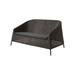 Cane-line Kingston 59.1" Wide Outdoor Wicker Loveseat w/ Cushions Wicker/Rattan in Gray/Black | 30.8 H x 59.1 W x 33.9 D in | Wayfair