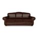 Eleanor Rigby Buckingham 90" Genuine Leather Rolled Arm Sofa Genuine Leather in Brown | 40 H x 90 W x 41 D in | Wayfair BUCK-30-CAR-IVOR-NUT-NH7