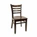 ERF, Inc. Solid Wood Ladder Back Side Chair Wood in Brown | 34 H x 17 W x 17 D in | Wayfair ERP-B1100-W-Veneer-W