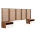 Render Wall Mount Queen Headboard & Modern Nightstands by Modway Wood in Brown/White | Wayfair MOD-7113-WAL