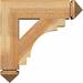 Ekena Millwork Merced Arts & Crafts Bracket Wood in Brown | 24"H x 5.5"W x 28"D | Wayfair BKT06X24X28MRC03SWR