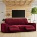 PAULATO by GA.I.CO. Stretch Recliner Sofa Slipcover - Soft to Touch & Easy to Clean - Velvet Collection in Red/Pink/Black | Wayfair velvet03-borde2