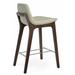 sohoConcept Pera HB Wood Bar & Counter Stool Wood/Upholstered/Leather in Brown | 36.5 H x 16 W x 20.5 D in | Wayfair PERHB-BR-008