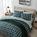 Nautica Northsaid Plaid Duvet Cover Set Microfiber, Polyester in Blue/Navy | King Duvet Cover + 2 King Sham | Wayfair USHSFN1267936