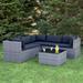 Northlight Seasonal 55.5 Wide Metal/Rust - Resistant Metal in Black | 27.75 H x 55.5 W x 111.5 D in | Outdoor Furniture | Wayfair