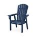 POLYWOOD® Nautical Curveback Adirondack Dining Chair Plastic/Resin in Blue | Outdoor Dining | Wayfair ADD610NV