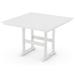 POLYWOOD® Farmhouse Trestle Bar Outdoor Table Plastic in White | 42 H x 59.5 W x 59.5 D in | Wayfair PLB85-T1L1WH