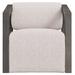 Bernhardt Exteriors Leilani Teak Swivel Patio Chair w/ Cushions Wood in Brown/Gray/White | 28.5 H x 28.5 W x 30 D in | Wayfair O4319SB