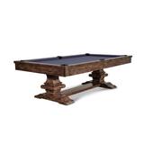 Plank & Hide Beaumont Slate Pool Table w/ Professional Installation Solid Wood in Blue/Brown | 32 H x 101 W x 57 D in | Wayfair bruleeacademyblue