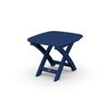 POLYWOOD® Nautical 21" x 18" Outdoor Side Table Plastic in Blue | Wayfair NSTNV