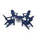 POLYWOOD® Vineyard 5-Piece Oversized Adirondack Set Plastic in Blue | Outdoor Furniture | Wayfair PWS400-1-NV