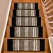 Black 0.39 x 9 W in Stair Treads - Purhome Custom Size Stair Treads by Inches Machine Washable Geometric Square Slip Resistant Soft Medium Pile Stair Treads Synthetic Fiber | Wayfair