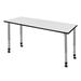 Regency Kee Height Adjustable Training Table Wood/Metal in White | 30 H x 60 W x 24 D in | Wayfair MT6024WHAPCGY