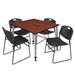 Regency Romig Kee 42" L Breakroom Table & Chair Set Plastic | 34 H x 48 W x 48 D in | Wayfair TB4848CHAPGY44BK