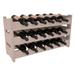 Red Barrel Studio® Karnes Mini Scalloped Tabletop Wine Bottle Rack Wood/Solid Wood in Gray | 15.4 H x 28.25 W x 9.25 D in | Wayfair