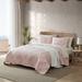 Tommy Bahama Home Tommy Bahama Distressed Water Leaves Quilt Set Polyester/Polyfill/Cotton in Pink/Yellow | Queen Quilt + 2 Standard Shams | Wayfair