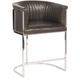 Vanguard Furniture Harrison Channel 31" Back Metal Bar Stool Upholstered/Metal in Brown/Gray | 41 H x 24.5 W x 24 D in | Wayfair V972C-BS_154848