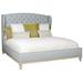 Vanguard Furniture Emma King Bed Upholstered/Polyester in Blue/Brown | 66.5 H x 83 W x 92 D in | Wayfair V1728K-HF_Brownstone_550837_9SSNailhead