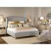 Vanguard Furniture Emma King Bed Upholstered/Polyester in Brown | 66.5 H x 83 W x 92 D in | Wayfair V1728K-HF_Havana_154265_9SSNailhead