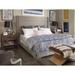 Vanguard Furniture Thom Filicia Home Century Club King Bed Performance Fabric/Upholstered in Gray/Brown | 65 H x 88.5 W x 85.5 D in | Wayfair