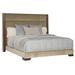 Vanguard Furniture Thom Filicia Home Century Club King Bed Wood & Upholstered in Gray/Brown | 65 H x 88.5 W x 85.5 D in | Wayfair