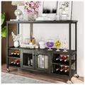 Vinura 54.3" Console Table Wood in Gray | 40.6 H x 54.3 W x 15.7 D in | Wayfair VCT310-54X15X40-GR