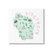 Stupell Industries Au-617-Canvas Pastel Wisconsin Landmark Diagram On Canvas by Carla Daly Graphic Art Canvas in Green/Orange/Red | Wayfair